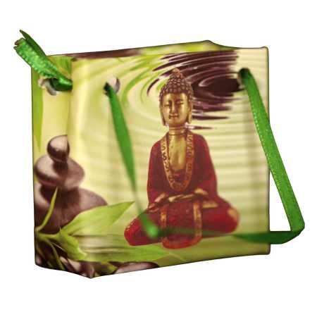 Buddha in Felsoptik mit Geschenktütchen